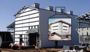 metal building ventilated with custom-built cupola 